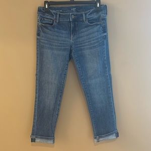 LOFT Outlet Modern Cuffed Denim Crop